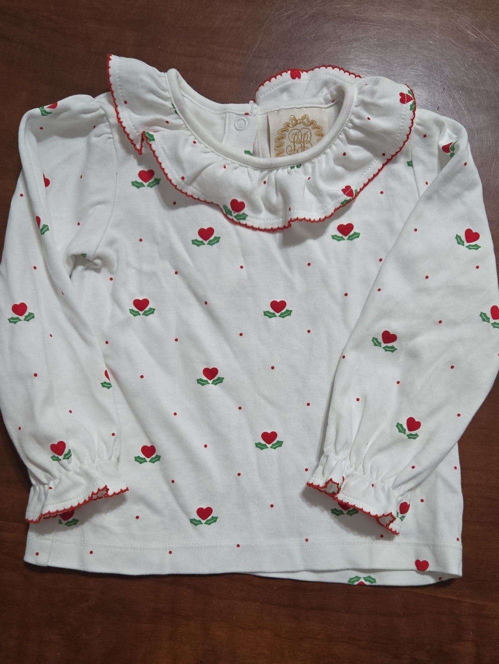 Tbbc Heart Collar Shirt Sz 2t